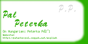 pal peterka business card